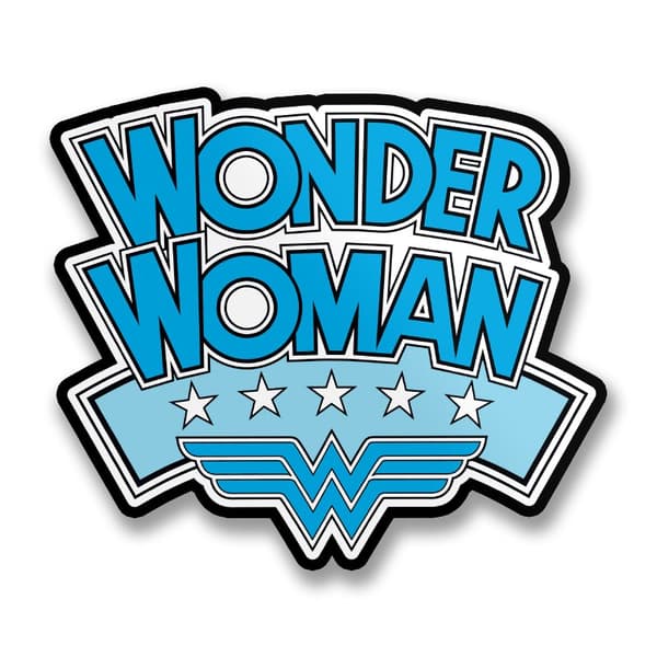 Wonder Woman Stacked Logo Sticker