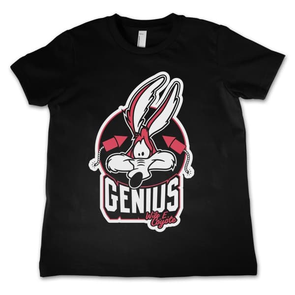Wile E. Coyote - Genius Kids T-Shirt Black 12Years/YXL
