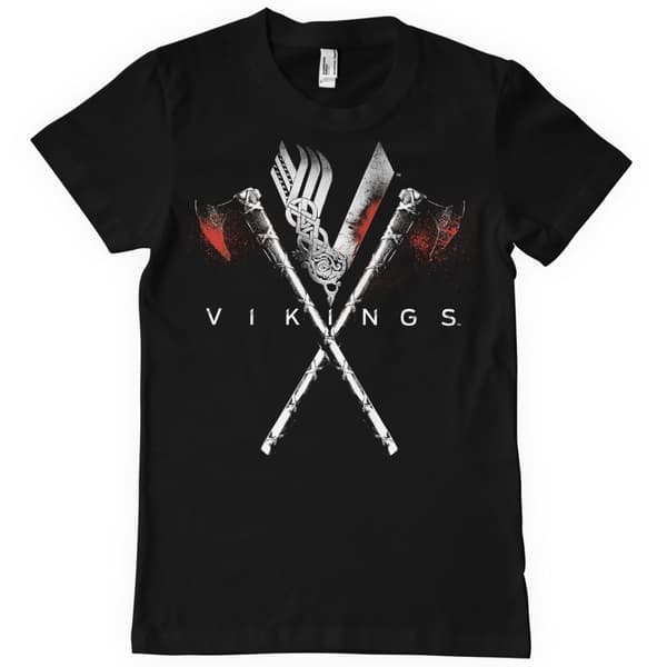 Vikings Axes T-Shirt Black Medium
