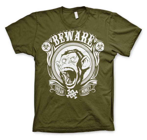 Urban Monkey T-Shirt Olive Medium