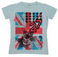 Miniatyrbild 3 av 3: UK Flag 27 Grunge Girly T-shirt
