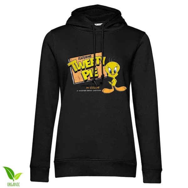 Tweety Pie Girls Hoodie Black Large