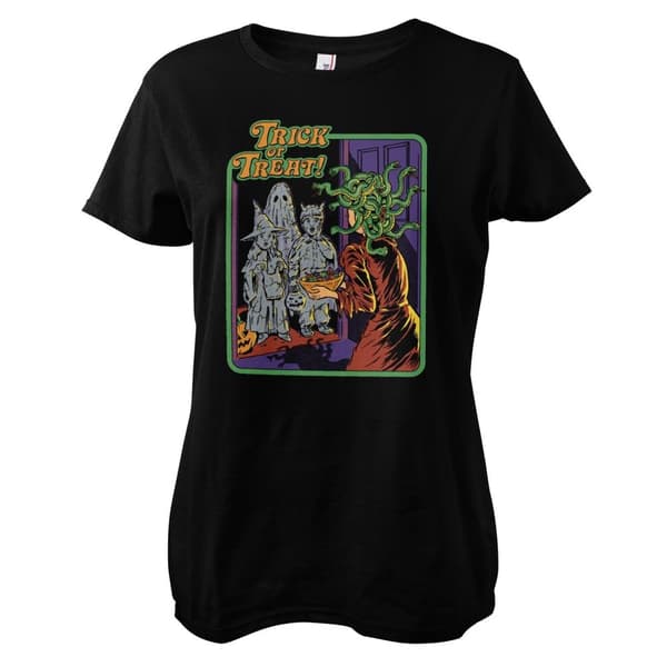 Trick Or Treat Girly Tee Black Small