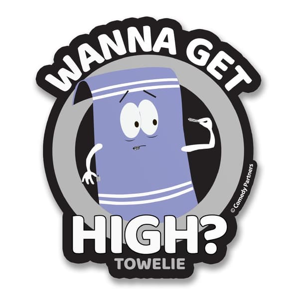 Towelie - Wanna Get High Sticker