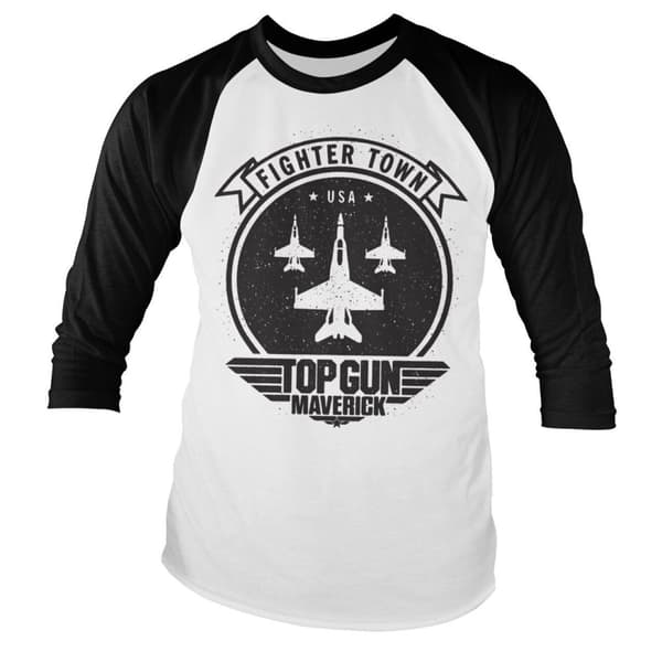 Top Gun Maverick Fighter Town Baseball Long Sleeve Tee XX-Large