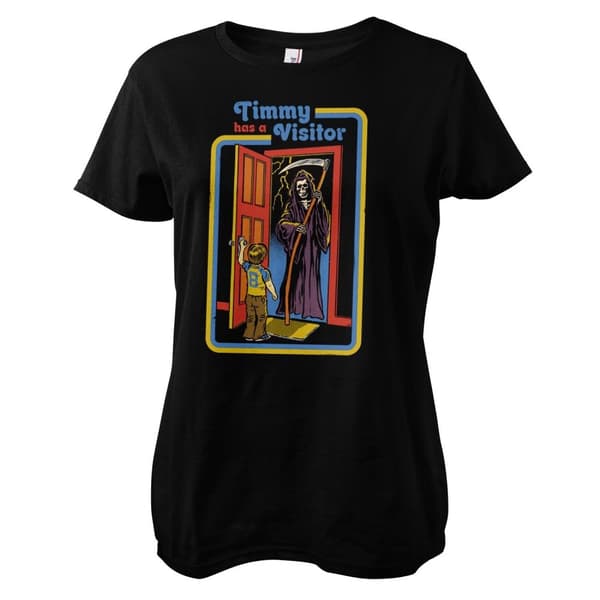 Timmy Has A Visitor Girly Tee Black Small