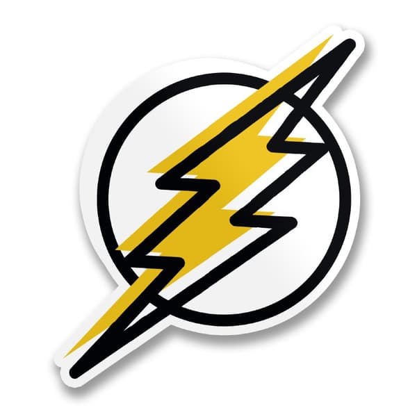 The Flash Doodle Logo Sticker
