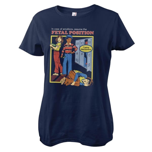 The Fetal Position Girly Tee Navy Large