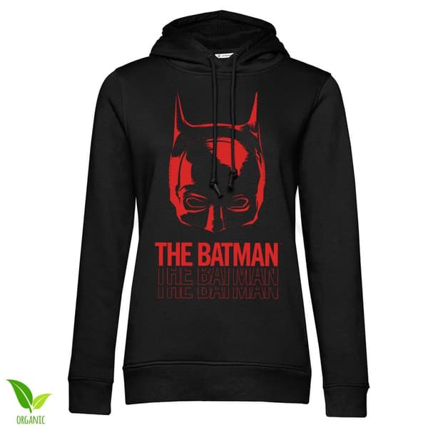 The Batman Layered Logo Girls Hoodie Black X-Large