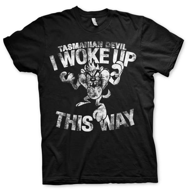Tasmanian Devil - I Woke Up This Way T-Shirt Black Medium