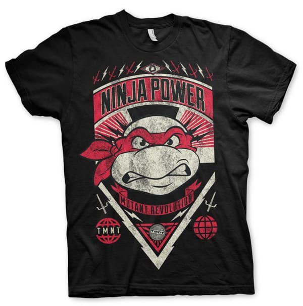 TMNT Ninja Power T-Shirt Black Medium