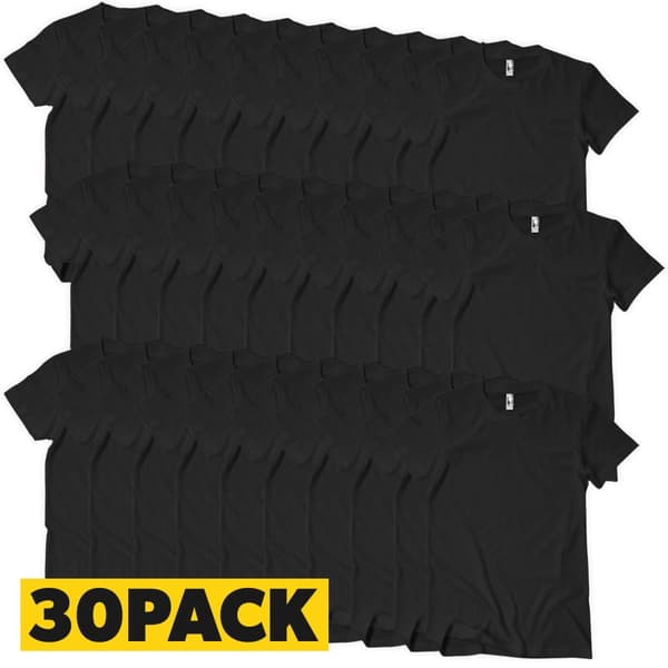 T-Shirts Megapack Svart - 30 pack Black Large