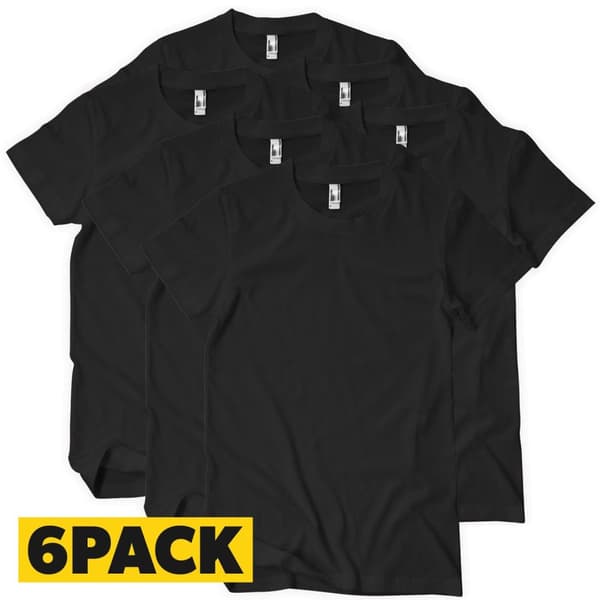 T-Shirts Bigpack Svart - 6 pack Black 5XL