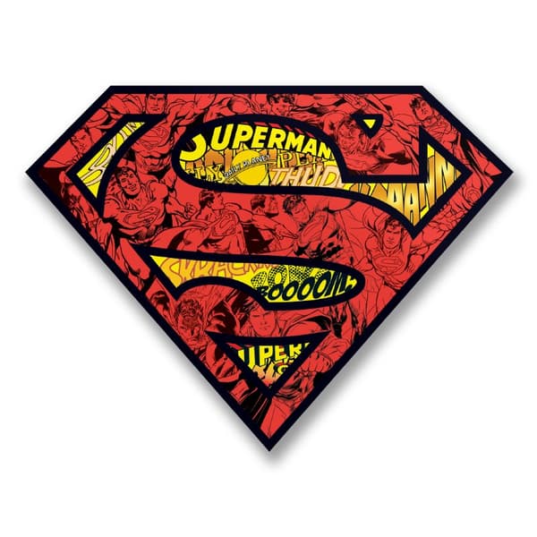 Superman Mash-Up Shield Sticker