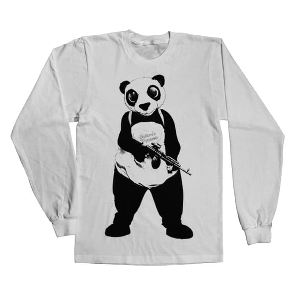 Suicide Squad Panda Long Sleeve T-Shirt White Small