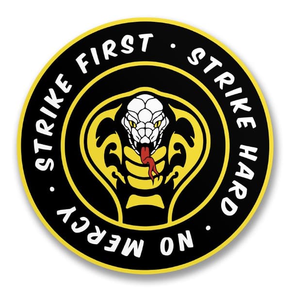 Strike First, Strike Hard, No Mercy Round Sticker