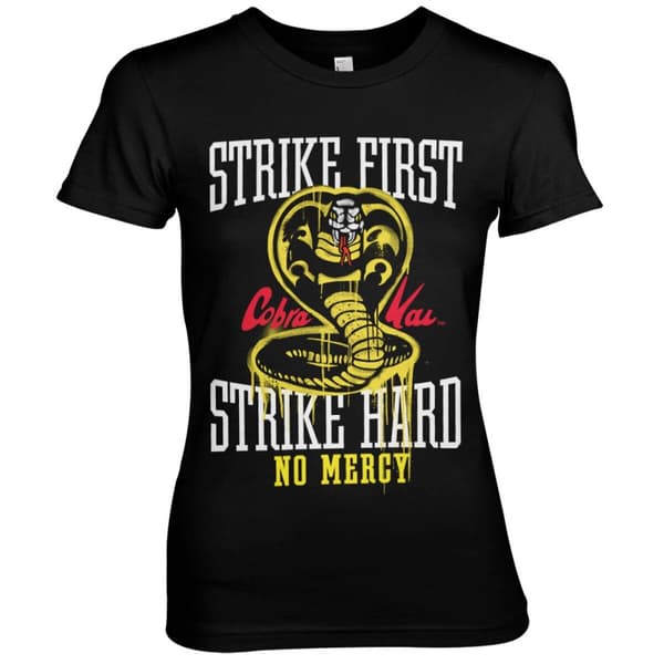 Strike First - Strike Hard - No Mercy Girly Tee Black Small