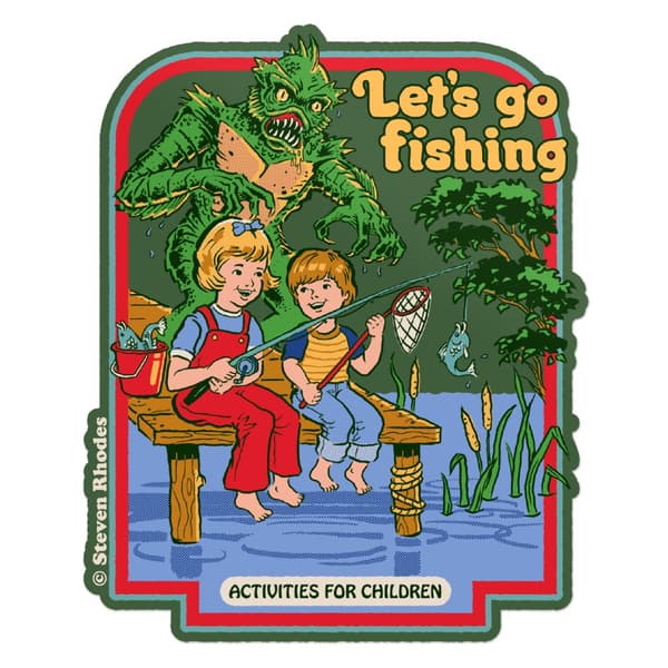 Steven Rhodes - Let's Go Fishing Sticker