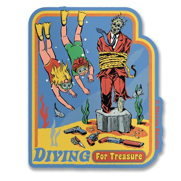 Steven Rhodes - Diving For Treasure Sticker