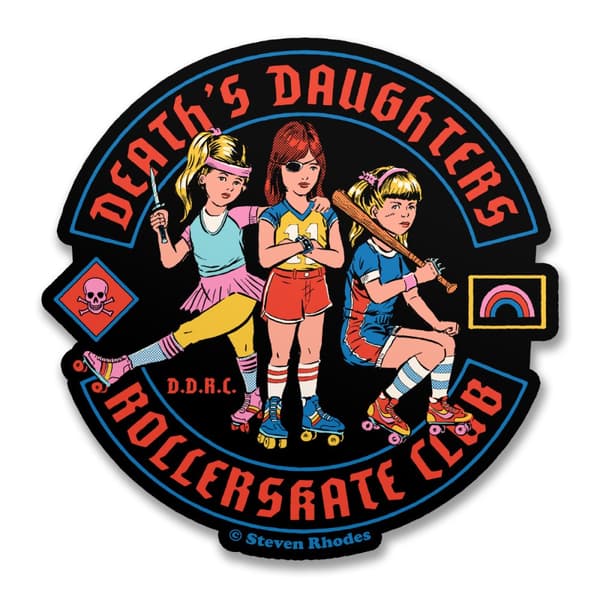 Steven Rhodes - Death's Daughter Rollerskate Club Sticker