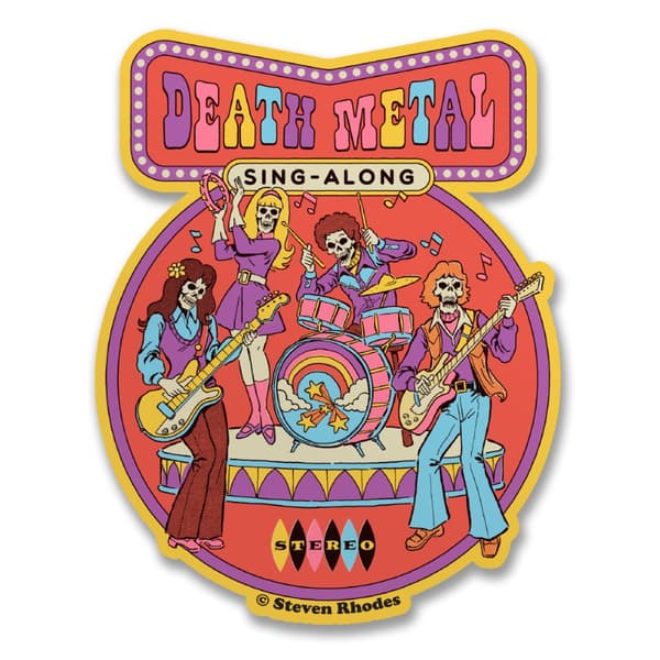 Steven Rhodes - Death Metal Sing-Along Sticker | CDON