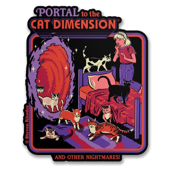 Steven Rhodes - Cat Dimension Sticker