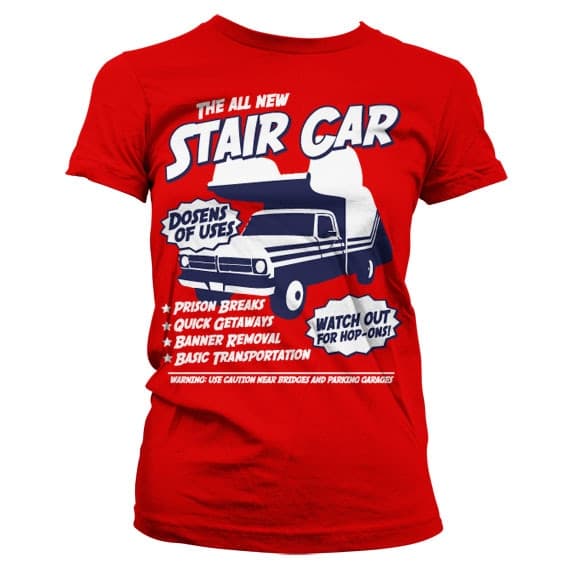 Stair Car Girly T-Shirt Red Large