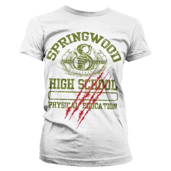 Springwood High School Girly Tee White Large