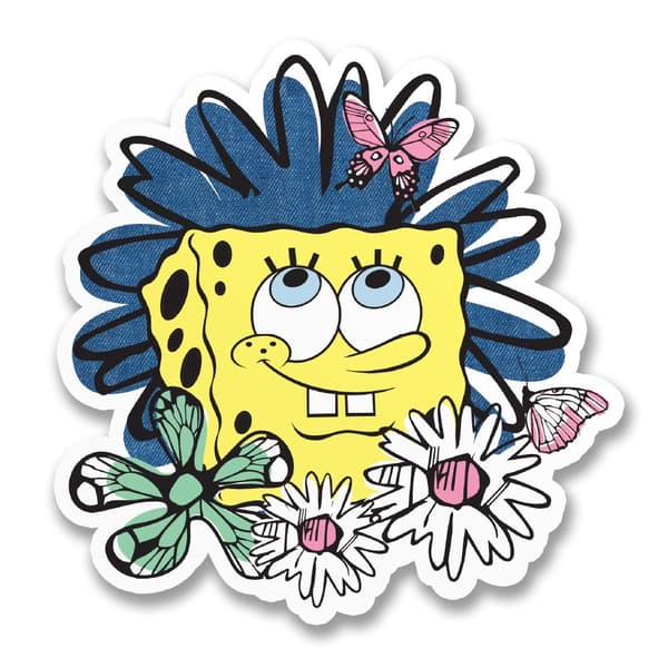 SpongeBob Squarepants Flower Sticker