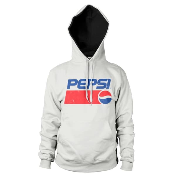 Pepsi Classic Washed Logo Hoodie White XX-Large