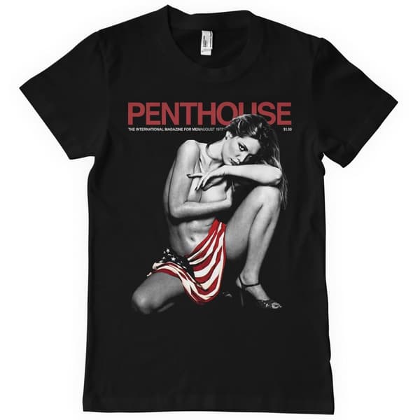 Penthouse October 1977 Cover T-Shirt Black Small