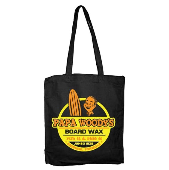 Papa Woodys Board Wax Tote Bag Black
