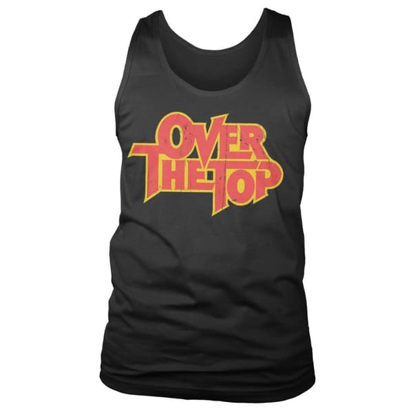 Over The Top Washed Logo Tank Top Black XX-Large