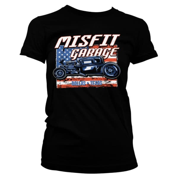 Misfit Garage Old Glory Girly Tee Black X-Large