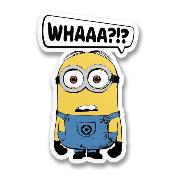 Minions - WHAAA?!? Sticker