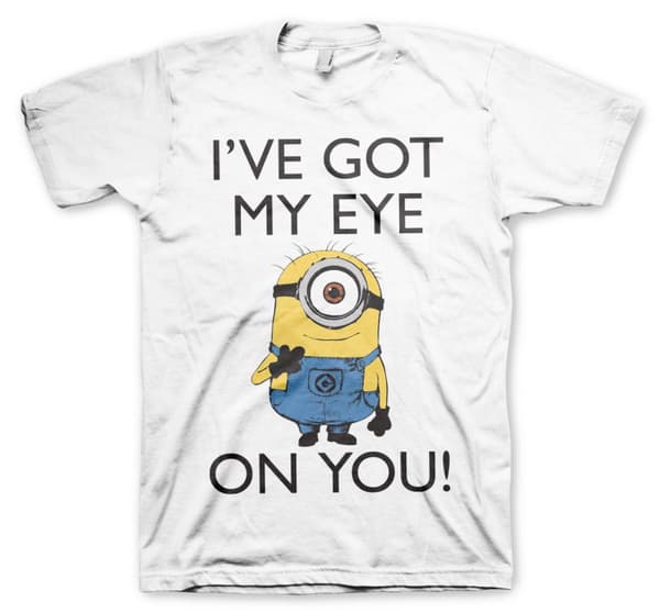Minions - I Got My Eye On You T-Shirt White Medium
