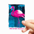 Miniatyrbild 2 av 2: Miami Vice Flamingo Sticker