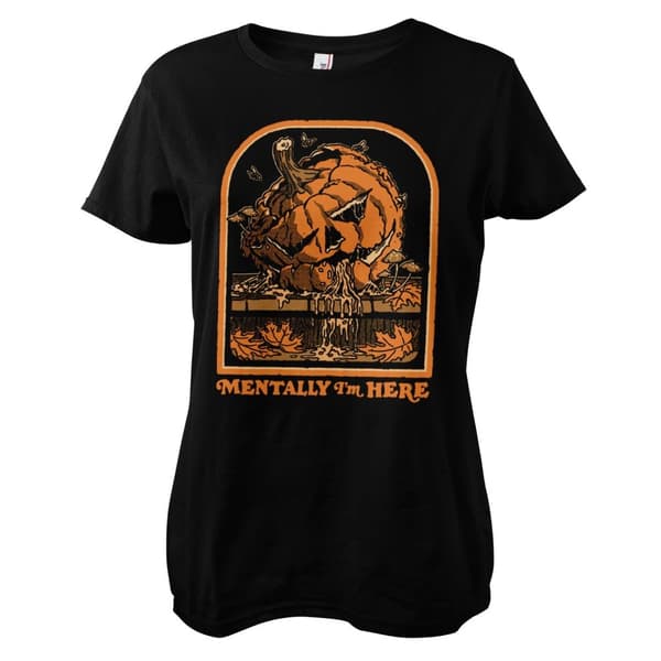 Mentally I'm Here Girly Tee Black Medium