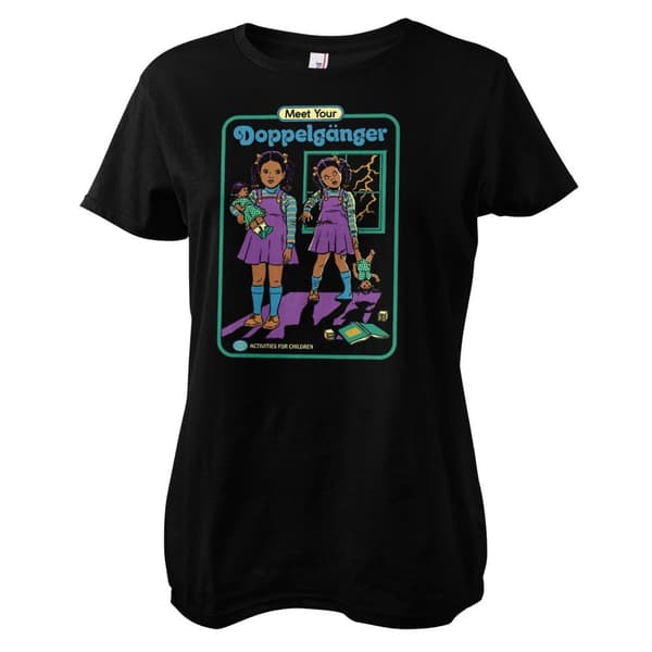 Meet You Doppelgänger Girly Tee Black Large
