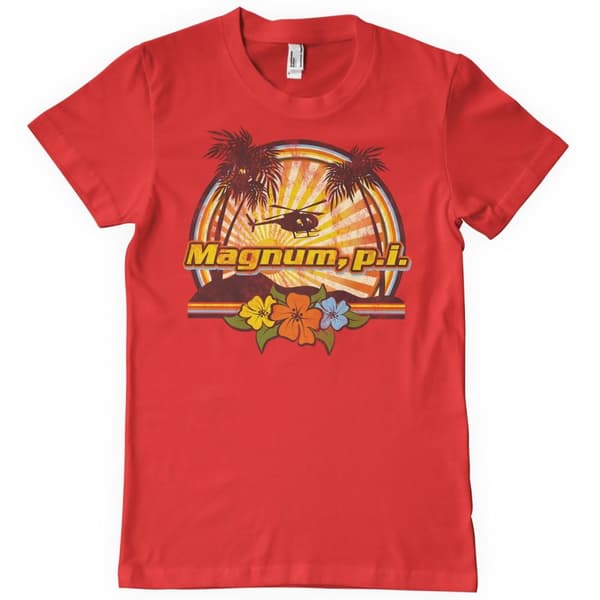 Magnum P.I. - Tropical Vibes T-Shirt Red Medium