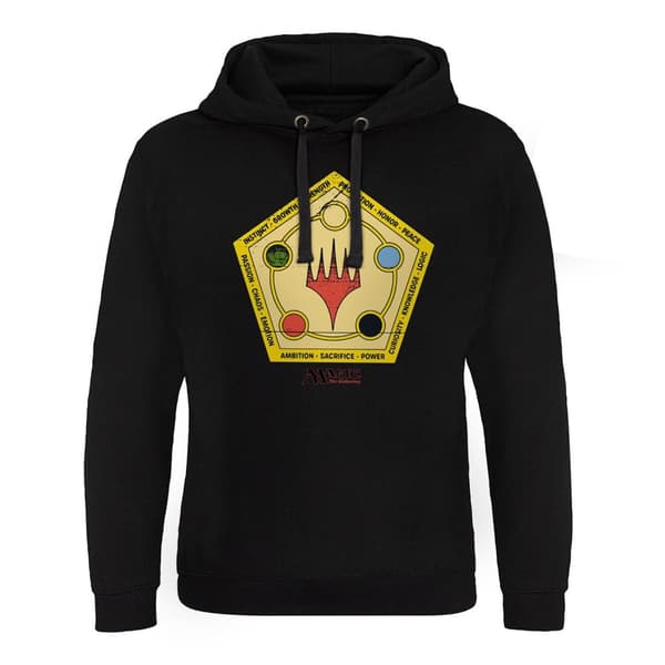 Magic The Gathering Symbols Epic Hoodie Black Small