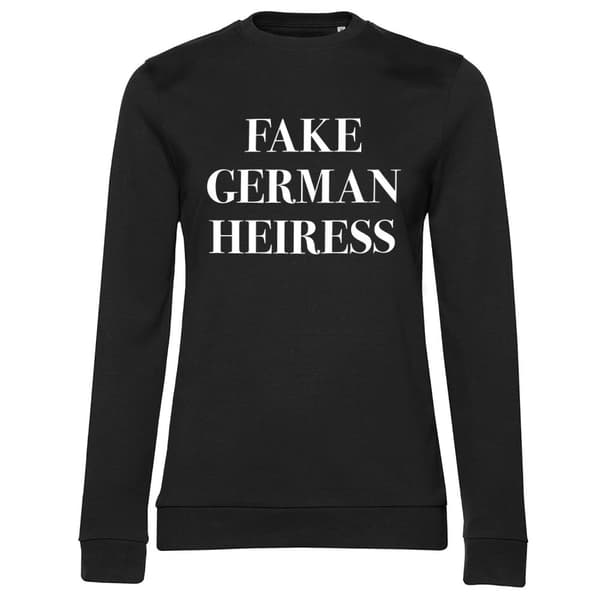 Fake German Heiress Girly Sweatshirt Black Medium