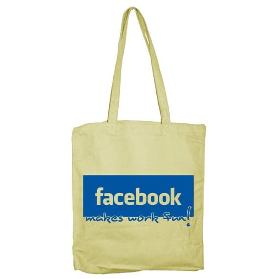 Facebook make work fun! Tote Bag Khaki