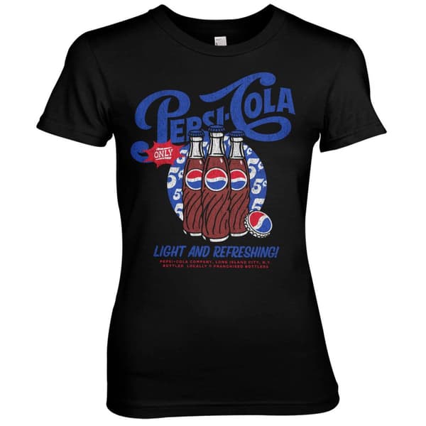 Pepsi-Cola Retro Add Girly Tee Black Small