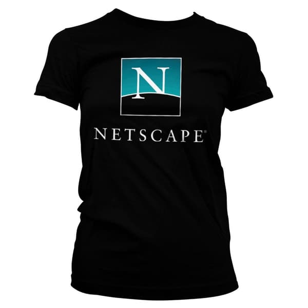 Netscape Washed Logo Girly Tee Black X-Large