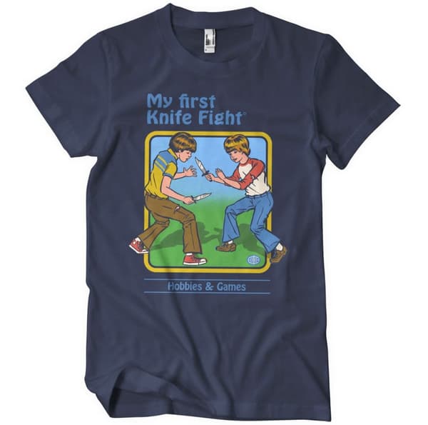 My First Knife Fight T-Shirt Navy Large