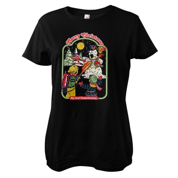 My First Flamethrower Girly Tee Black X-Large
