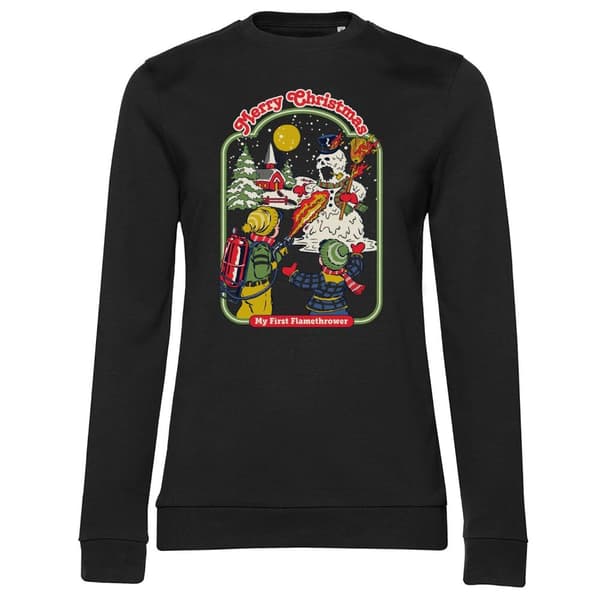 My First Flamethrower Girly Sweatshirt Black Large