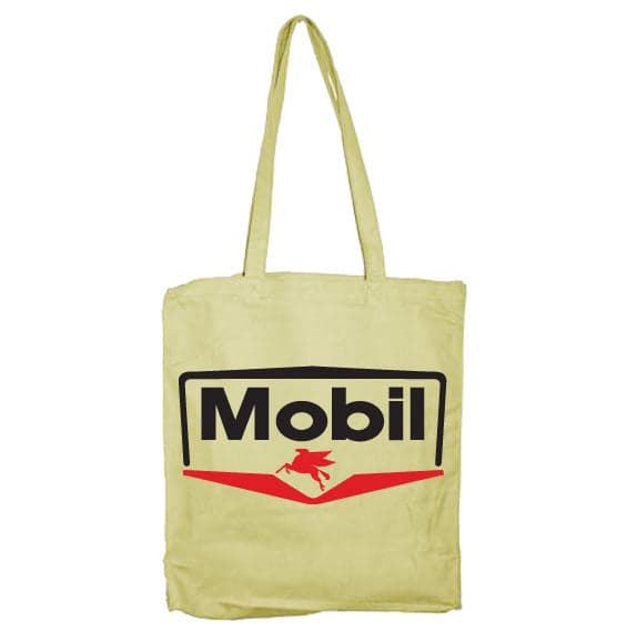 Mobil Logotype Tote Bag Khaki