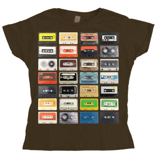 Mixed Tapes Girly T-shirt Brown Small
